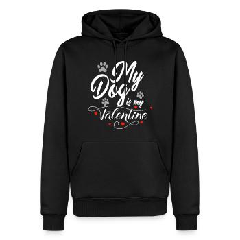 Amoureux de chien - Sweat à capuche Premium bio Homme - noir - Devant - Nico (187cm)