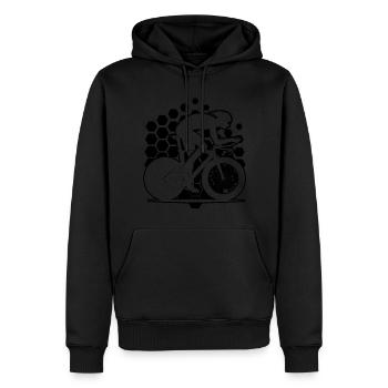 Cycliste de route Hommes Vélo de route Vélo de route Vélo de route - Sweat à capuche Premium bio Homme - noir - Devant - Nico (187cm)