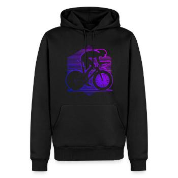 Rennradfahren Rennrad Rennradfahrer Damen - Männer Premium Bio Hoodie - Schwarz - Vorne - Nico (187cm)