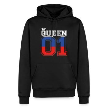 partner land king 01 prince Russland - Männer Premium Bio Hoodie - Schwarz - Vorne - Nico (187cm)