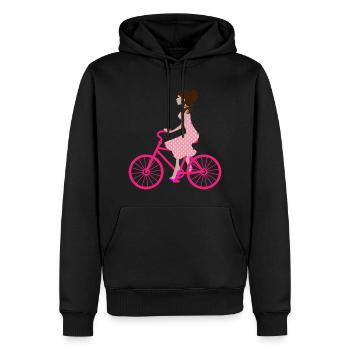 bicycle mountain bike cyclist mountainbike fahrrad - Männer Premium Bio Hoodie - Schwarz - Vorne - Nico (187cm)