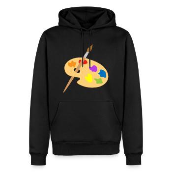 maler painter pinsel paint farbe artist color colo - Männer Premium Bio Hoodie - Schwarz - Vorne - Nico (187cm)
