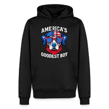 Amerikas Bester Hund - Männer Premium Bio Hoodie - Schwarz - Vorne - Nico (187cm)