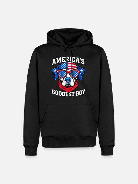 Amerikas Bester Hund - Männer Premium Bio Hoodie - Schwarz