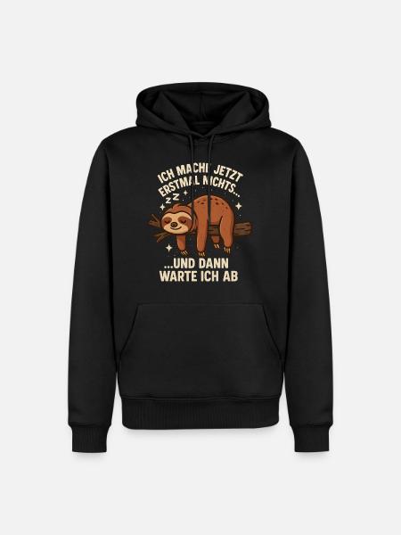 Sloth Saying Funny Office - Men’s Premium Organic Hoodie - black