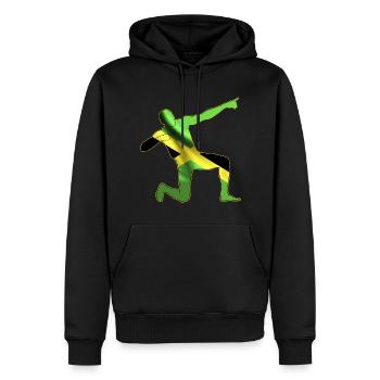 Jamaikanische Flagge Sportleichtathletik - Männer Premium Bio Hoodie - Schwarz - Vorne - Nico (187cm)