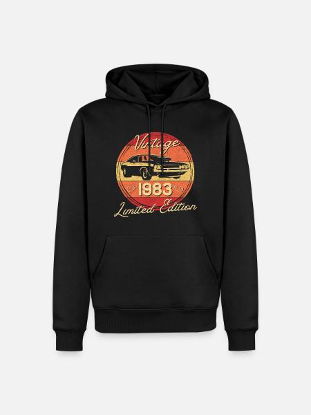 Millésime 1983, édition limitée - Sweat à capuche Premium bio Homme - noir