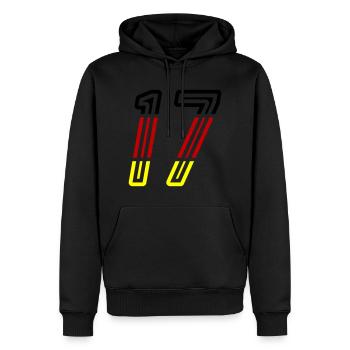 17 Symbole numérique Allemagne - Sweat à capuche Premium bio Homme - noir - Devant - Nico (187cm)
