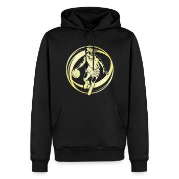 Basketteur Basketteur Basketteur Femme - Sweat à capuche Premium bio Homme - noir - Devant - Nico (187cm)