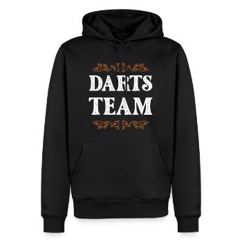 Équipe de fléchettes - Sweat à capuche Premium bio Homme - noir - Devant - Nico (187cm)