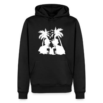 Urlaub Crew Party Strand - Männer Premium Bio Hoodie - Schwarz - Vorne - Nico (187cm)