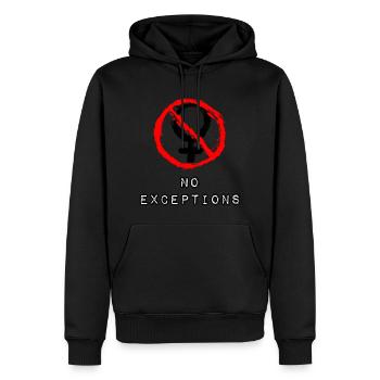 No girls allowed - Men’s Premium Organic Hoodie - black - Front - Nico (187cm)