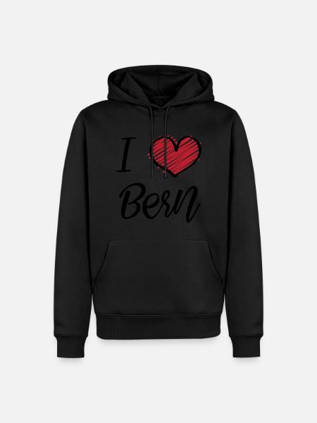 I Love Bern - Men’s Premium Organic Hoodie - black