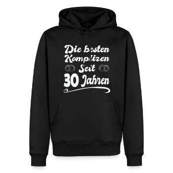 30 Jahre Ehe Ehefrau 30. Hochzeitstag Geschenk - Männer Premium Bio Hoodie - Schwarz - Vorne - Nico (187cm)