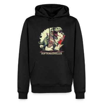 BBQ Contract Griller Dino T Rex - Sweat à capuche Premium bio Homme - noir - Devant - Nico (187cm)