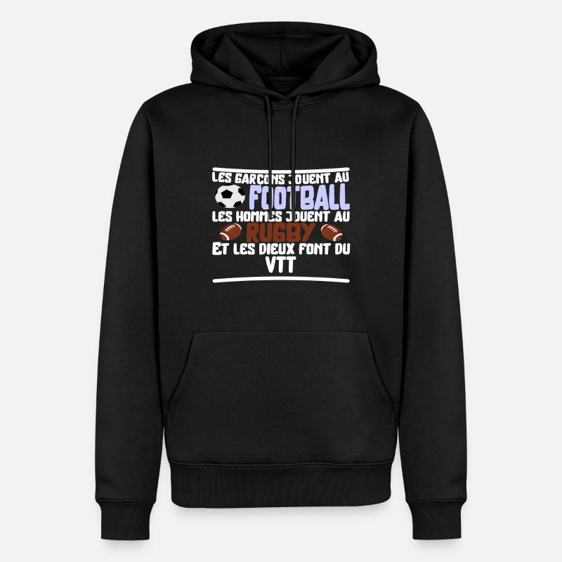 Les dieux VTT cadeau - Sweat à capuche Premium bio Homme - noir