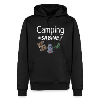 Camping Sabine Camper Camperin Geschenk - Männer Premium Bio Hoodie - Schwarz - Vorne - Nico (187cm)
