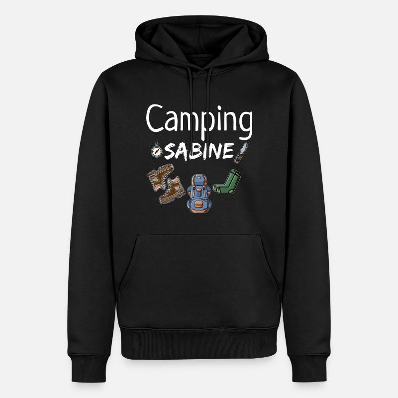 Camping Sabine Camper Camperin Geschenk - Männer Premium Bio Hoodie - Schwarz