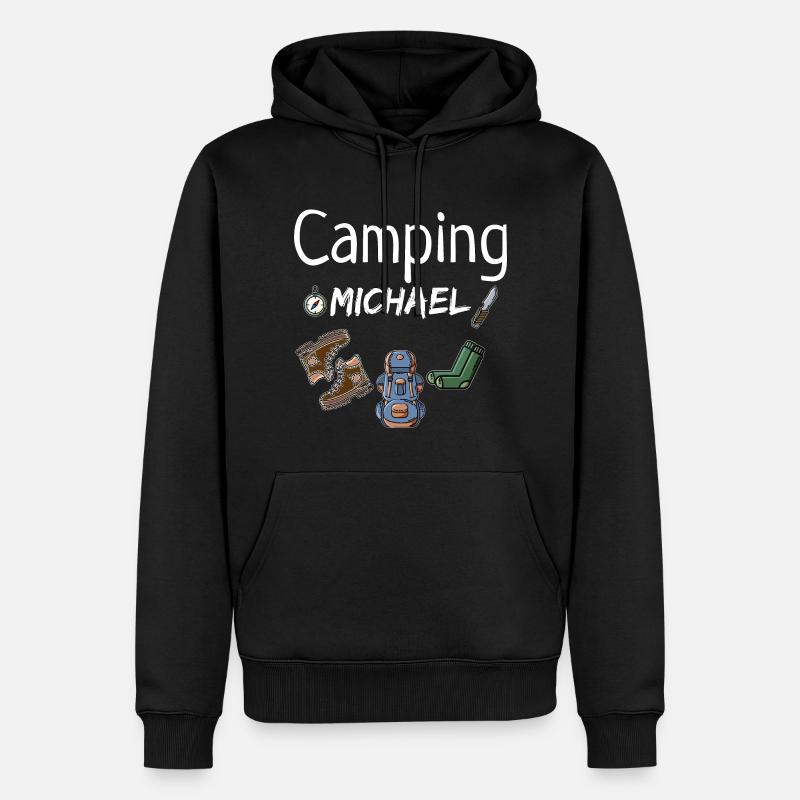 Camping Michael Camper Geschenk - Männer Premium Bio Hoodie - Schwarz