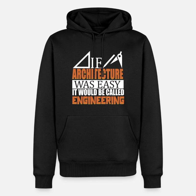 Architecture Ingénierie Profession d’architecte - Sweat à capuche Premium bio Homme - noir