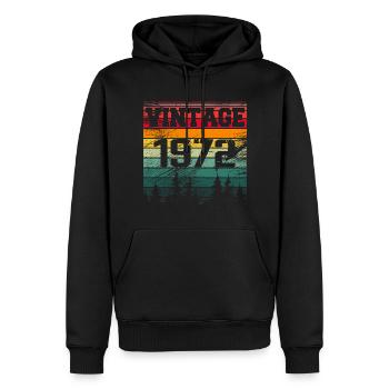 1972 Vintage 1972 Retro Geburtstagsgeschenk - Männer Premium Bio Hoodie - Schwarz - Vorne - Nico (187cm)