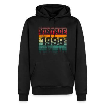 1998 Vintage Geburtstagsgeschenk 1998 Retro - Männer Premium Bio Hoodie - Schwarz - Vorne - Nico (187cm)