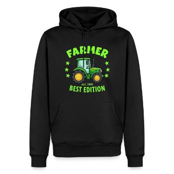 Farmer seit 1991 - Lustige Bauern - Männer Premium Bio Hoodie - Schwarz - Vorne - Nico (187cm)