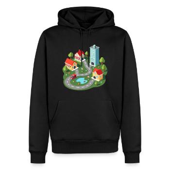 Auto Spielmatte - Vatertag mit Autos - Männer Premium Bio Hoodie - Schwarz - Vorne - Nico (187cm)