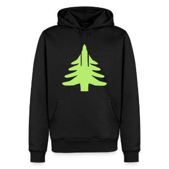 Tannenbaum - Männer Premium Bio Hoodie - Schwarz - Vorne - Nico (187cm)
