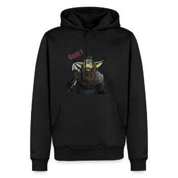 Korrigan viking Gast ! - Sweat à capuche Premium bio Homme - noir - Devant - Nico (187cm)