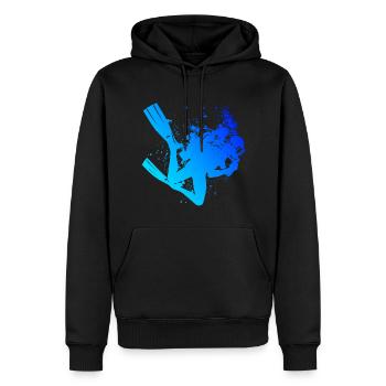 Plongeuse Libre Scuba Diver Femmes Scuba Diver - Sweat à capuche Premium bio Homme - noir - Devant - Nico (187cm)