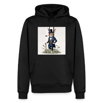 Rich hase - Männer Premium Bio Hoodie - Schwarz - Vorne - Nico (187cm)