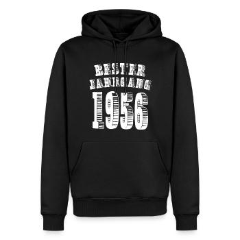 Bester Jahrgang 1956 Geburtstag Geburtsjahr - Männer Premium Bio Hoodie - Schwarz - Vorne - Nico (187cm)