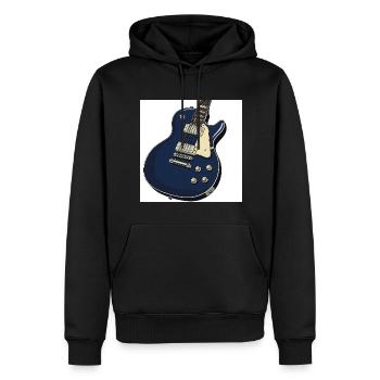 E-Gitarre - Bank - Rock - Rock 'n' Roll - Vintage - Männer Premium Bio Hoodie - Schwarz - Vorne - Nico (187cm)