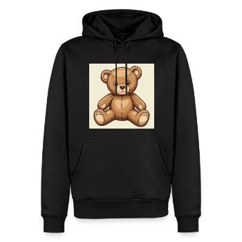 Süßer Kuschel-Teddybär - Männer Premium Bio Hoodie - Schwarz - Vorne - Nico (187cm)