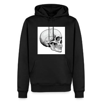 Skull: Symbol of the imperishable - Men’s Premium Organic Hoodie - black - Front - Nico (187cm)