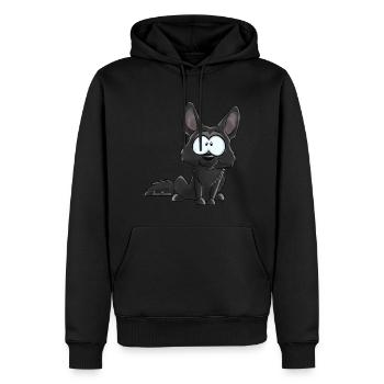 Je Suis Berger Allemand noir - Sweat à capuche Premium bio Homme - noir - Devant - Nico (187cm)