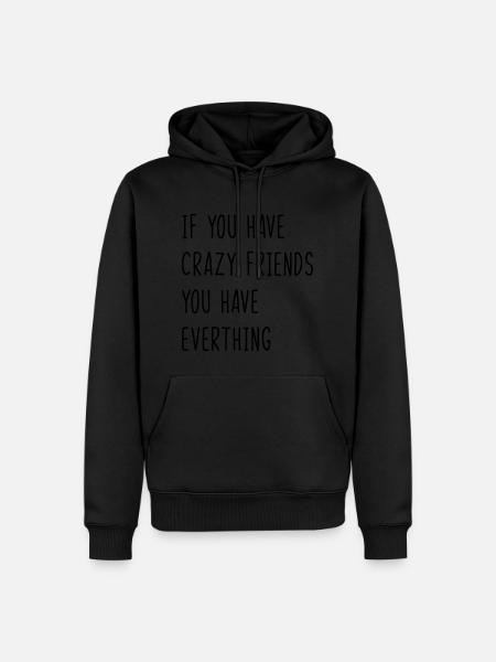Bester Freund. Friends. Quotes. Freund - Men’s Premium Organic Hoodie - black