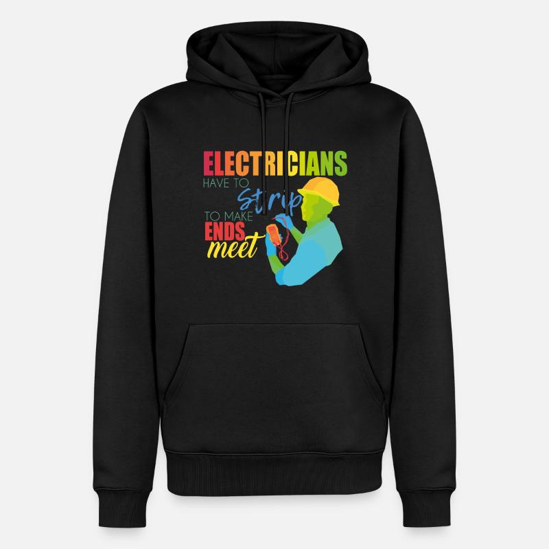 Électriciens - Sweat à capuche Premium bio Homme - noir