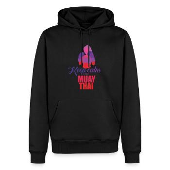 Muay Thai Kampfkunst Thaiboxens Kickboxen Sport - Männer Premium Bio Hoodie - Schwarz - Vorne - Nico (187cm)