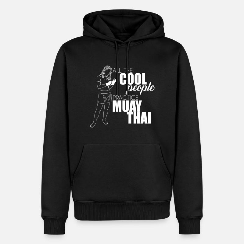 Muay Thaï - Sweat à capuche Premium bio Homme - noir