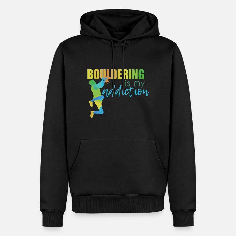 Bloc - Sweat à capuche Premium bio Homme - noir