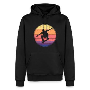 Skateboarding Stunt Skater Tricks Skateboard - Männer Premium Bio Hoodie - Schwarz - Vorne - Nico (187cm)
