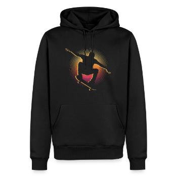 Skateboarding Trick Skaten Skater Skateboard - Männer Premium Bio Hoodie - Schwarz - Vorne - Nico (187cm)