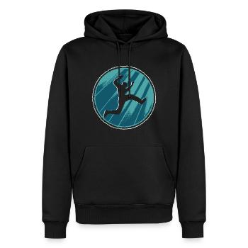 Parkour Freerunner Sprung Freerunning - Männer Premium Bio Hoodie - Schwarz - Vorne - Nico (187cm)