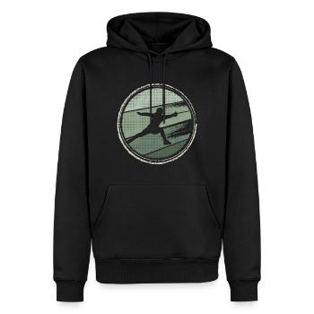 Escrime Graphiques Escrime Escrimeur Escrime - Sweat à capuche Premium bio Homme - noir - Devant - Nico (187cm)
