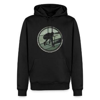 Scooter Tricks E-Roller Stunt Scooter - Männer Premium Bio Hoodie - Schwarz - Vorne - Nico (187cm)
