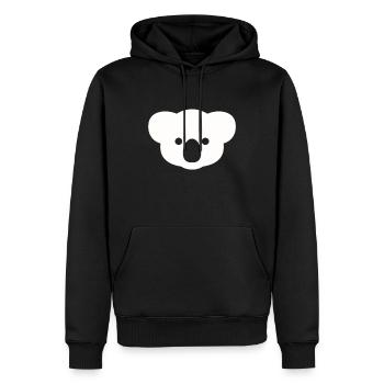 koala - Sweat à capuche Premium bio Homme - noir - Devant - Nico (187cm)