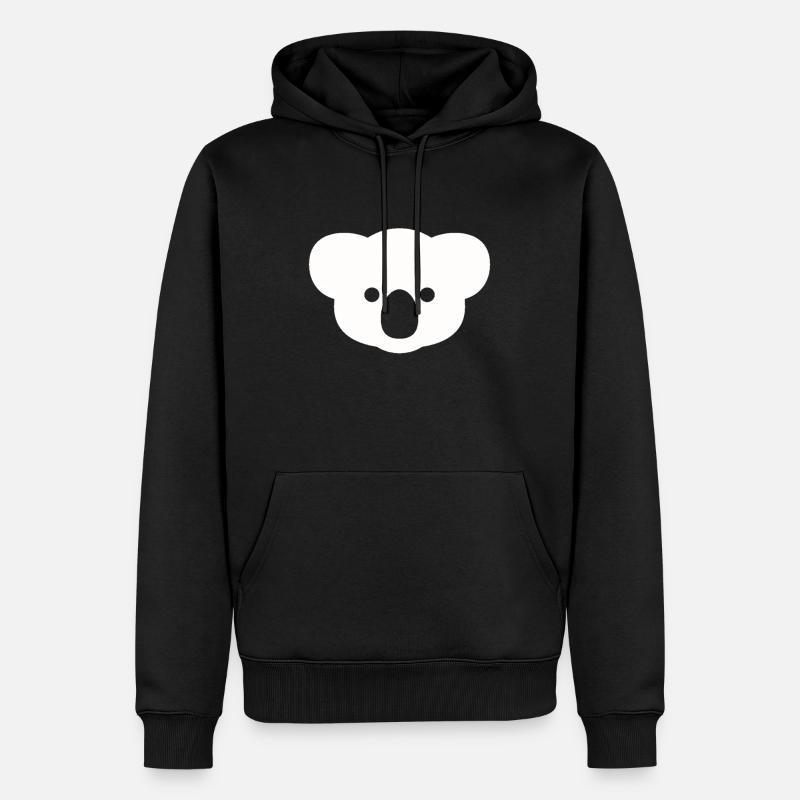 koala - Sweat à capuche Premium bio Homme - noir