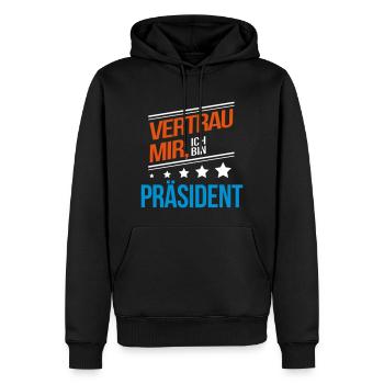Präsident Beruf Geschenk - Männer Premium Bio Hoodie - Schwarz - Vorne - Nico (187cm)
